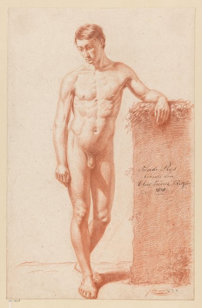 Nu masculino em pé, visto de frente (2º prêmio 1818) de Elias Friedrich Kruger