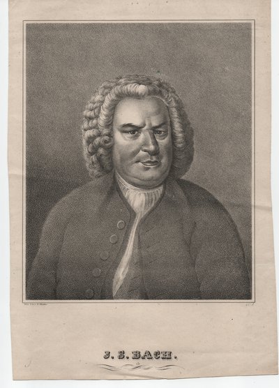 Johann Sebastian Bach (1685-1750) (c. 1850, gravura) de Elias Gottleib (after) Haussmann