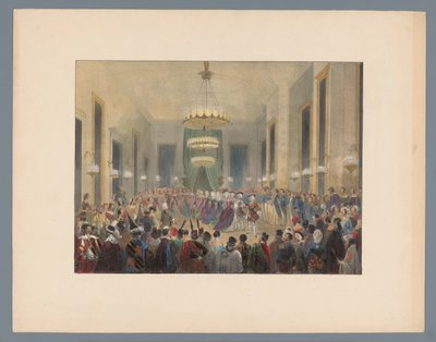 Salão de baile onde se dança a pavana, 1845 de Elias Spanier