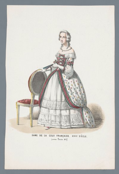 Senhora da Corte Francesa. Século XVIII (sob Luís XV) (título sobre o objecto) de Elias Spanier