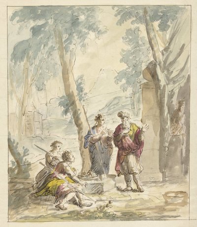 Abraão recebe os três anjos de Elias van Nijmegen