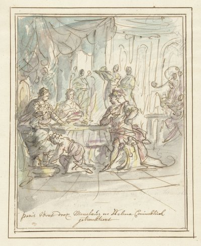 Paris recebida por Menelau e Helena de Elias van Nijmegen
