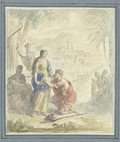 Rebekah e Elijah no poço de Elias van Nijmegen