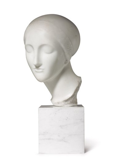 Cabeça ideal inicial (La Mysterieuse), c.1916-17 (mármore) de Elie Nadelman