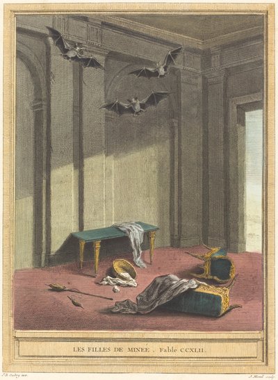 Les filles de Minee (As Filhas de Minee) de Elie du Mesnil after Jean Baptiste Oudry