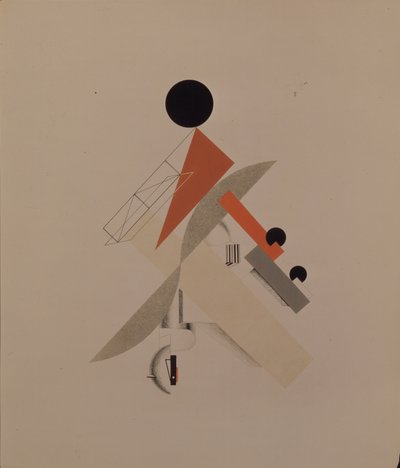 Globetrotter. Estatueta para a ópera Vitória sobre o sol de A. Kruchenykh, 1920-1921 de Eliezer Markowich Lissitzky