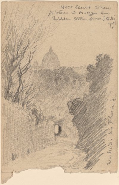 Arco Oscuro - Sobre a Via Flaminia de Elihu Vedder