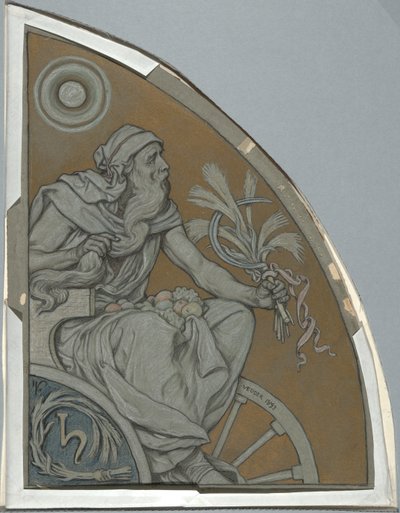 Desenho animado para Saturno de Elihu Vedder