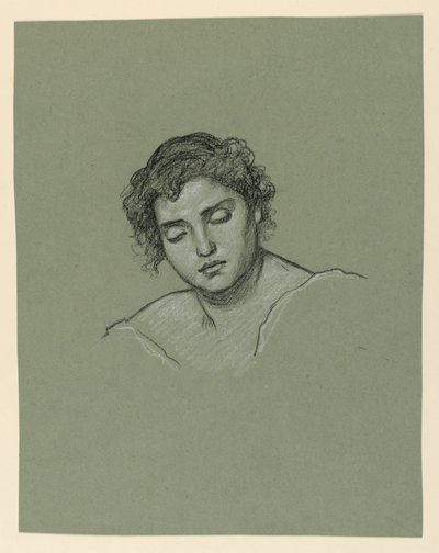 Desenho, Cabeça de mulher, ca. 1885 de Elihu Vedder