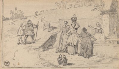 Pai e Filho, c. 1859. de Elihu Vedder