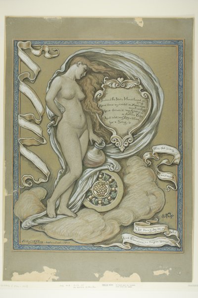 Estudo da Figura para Rubaiyat de Omar Khayyam de Elihu Vedder