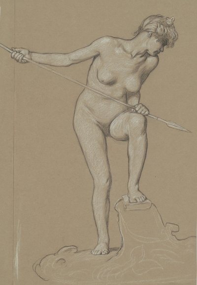 Golfinho Lançador de Garota, c. 1900. de Elihu Vedder