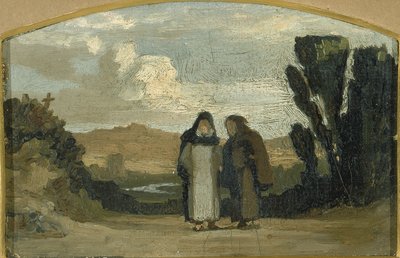 Monges na Via Ápia, ca. 1865. de Elihu Vedder
