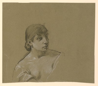 Retrato de uma jovem de Elihu Vedder