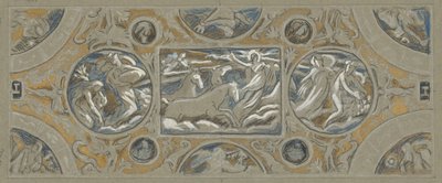 Estudo preliminar para o tecto da Casa Huntington, a partir de 60 estudos para o tecto Huntington (1926.80) de Elihu Vedder