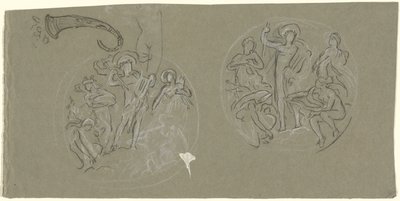 Folha de estudos para o Teto de Huntington de Elihu Vedder