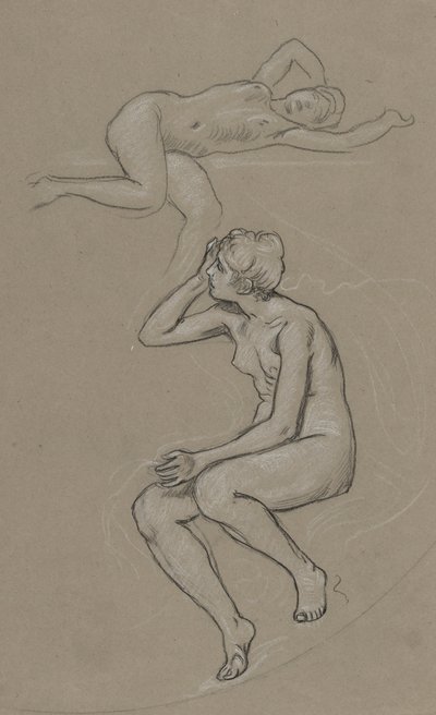 Estudos para a Figura da Primavera de Elihu Vedder
