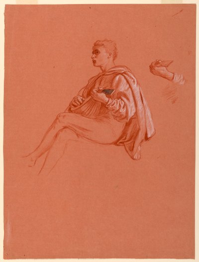 Estudo para "Um Piquenique Florentino" de Elihu Vedder