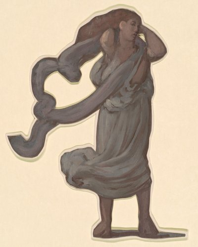 Estudo para "Banho de Meninas Gregas" de Elihu Vedder