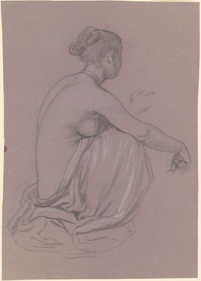 Estudo para "Banho de Meninas Gregas" de Elihu Vedder