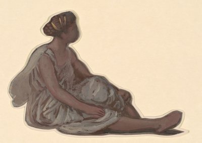Estudo para banho de meninas gregas, c. 1872. de Elihu Vedder