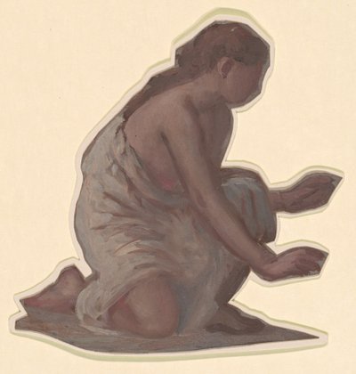 Estudo para banho de meninas gregas, c. 1872. de Elihu Vedder