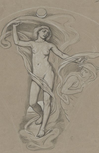 Esboço para a Luna de Elihu Vedder