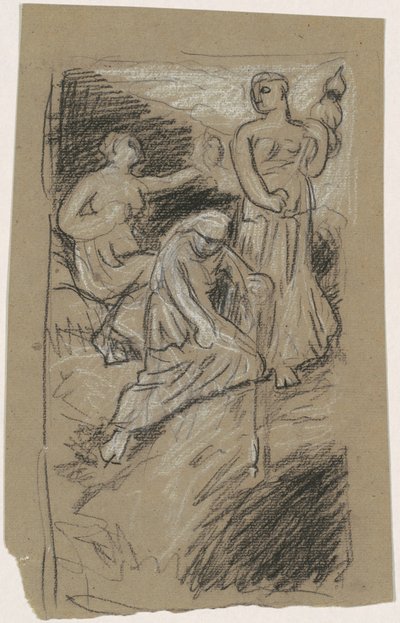 Estudo para "The Fates Gathering in the Stars" de Elihu Vedder