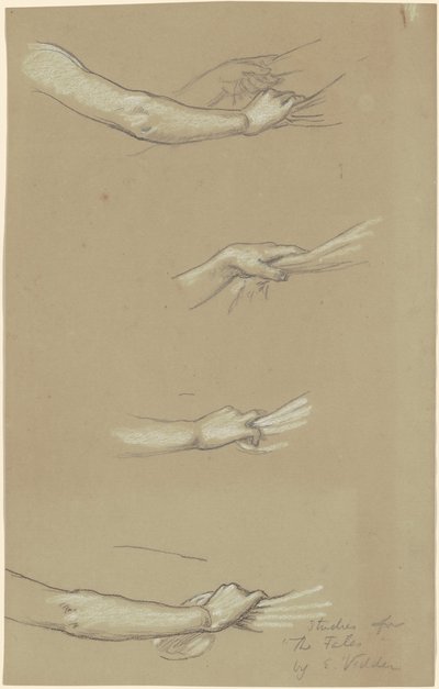 Estudo para "The Fates Gathering in the Stars" de Elihu Vedder