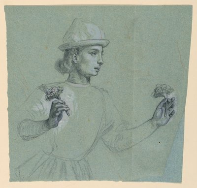 Estudo para "Procissão de casamento" de Elihu Vedder
