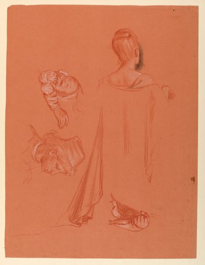 Estudo para "Procissão de casamento" de Elihu Vedder