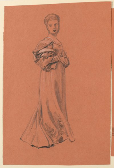 Estudo para "Procissão de casamento" de Elihu Vedder