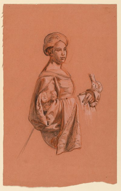 Estudo para "Procissão de casamento" de Elihu Vedder