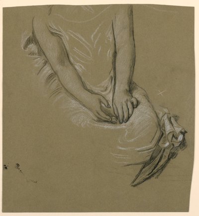 Estudo de modelo feminino de Elihu Vedder