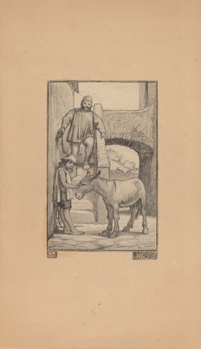 O Filho e o Burro, 1863. de Elihu Vedder