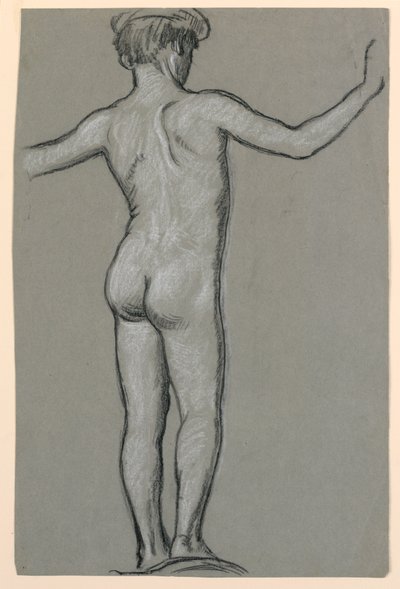 estudo de figura para um projeto de fonte de Elihu Vedder