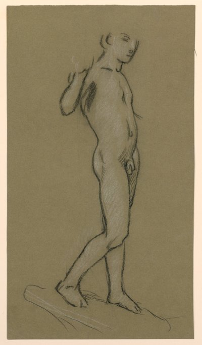 estudo de figura para um projeto de fonte de Elihu Vedder