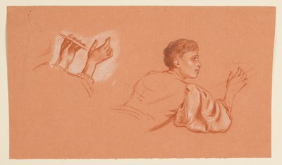 estudos de figuras masculinas fantasiadas de Elihu Vedder