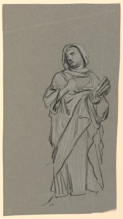 estudo de uma figura fantasiada de Elihu Vedder