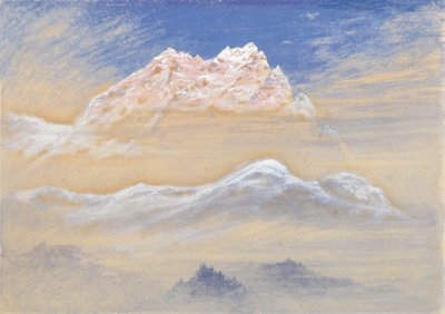 Vista da montanha: Porção da Cadeia dos Alpes Terglon vista de perto de Rudmannsdorf, Itália de Elijah Walton