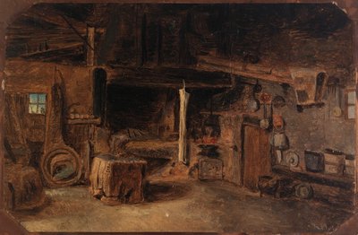 Interior de uma oficina de ferreiro de Eliphalet Fraser Andrews
