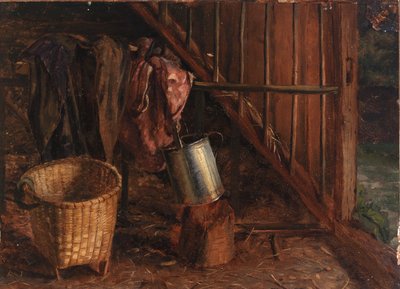 Interior de um estábulo de Eliphalet Fraser Andrews