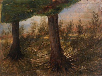 Árvores ao lado de um riacho, final do século XIX e início do século XX. de Eliphalet Frazer Andrews