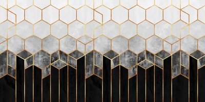 Hexágonos dourados modernos de Elisabeth Fredriksson