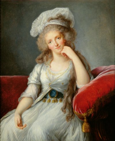 Louise-Marie Adelaide, duquesa de Orleans (óleo sobre tela) (ver também 91622) de Elisabeth Louise (after) Vigee Lebrun