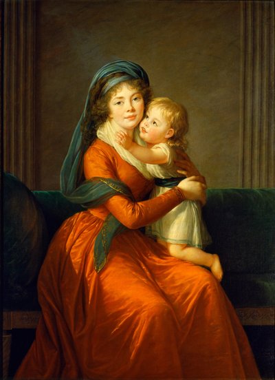 Retrato da princesa Alexandra Golitsyna e do seu filho Piotr de Élisabeth Louise Vigée Le Brun