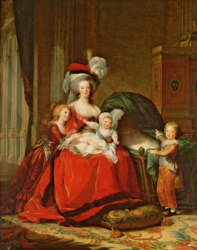 Maria Antonieta (1755-93) e seus filhos de Elisabeth Louise Vigee Lebrun