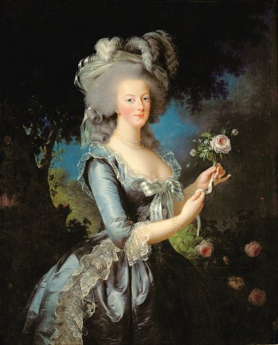 Maria Antonieta com uma Rosa de Elisabeth Louise Vigee Lebrun