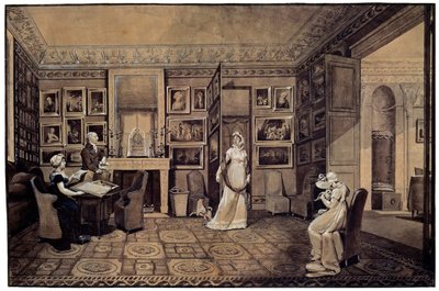 Sala de estar na Casa Baryatinsky em Altona, 1807. de Elisabeth Louise Vigee Lebrun