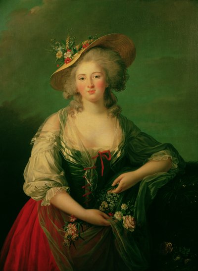 Elisabeth da França (1764-94) chamada Madame Elizabeth, c.1782 (óleo sobre tela) de Elisabeth Louise Vigee Lebrun